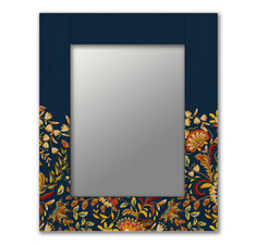 Настенное зеркало Цветы Оранж 60х60 см Дом Корлеоне