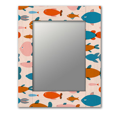 Настенное зеркало Красные рыбки 50х65 см Дом Корлеоне