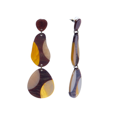 Серьги из бижутерного сплава с акрилом Moon Paris ML-20.01-012