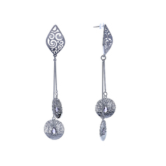 Серьги из бижутерного сплава с кристаллом Moon Paris MR-1911-097