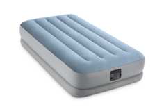 надувная кровать intex raised comfort airbed (twin), 99x191х36см, с насосом 64166