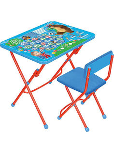 Комплект детской складной мебели Nika КУ1/4 Английская Азбука со столом и стулом