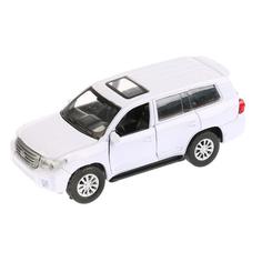 Машина металлическая инерционная Технопарк Toyota Land Cruiser белая, 12,5 см