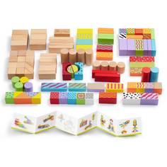 Развивающая игра ANDREU Toys Деревянный конструктор 100 деревянных блоков