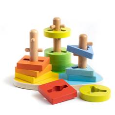 Развивающая игра ANDREU Toys Деревянная логическая пирамидка