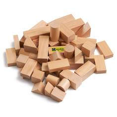 Развивающая игра ANDREU Toys Деревянный конструктор Строительные блоки, 50 деталей