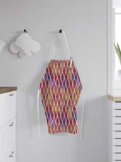 Фартук женский JoyArty для готовки "Крашеные треугольники", универсальный размер