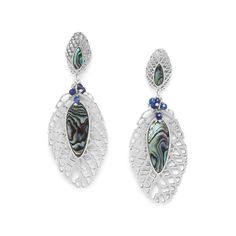 Серьги из бижутерного сплава с лазуритом/перламутром Nature Bijoux NB21.1-12-75624