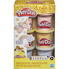 Набор банок для лепки Hasbro Play-Doh золото и серебро E9433