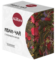 Иван-чай Айдиго с клюквой и мятой в пирамидках 2 г х 15 шт