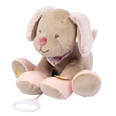 Игрушка мягкая Nattou Musical Soft toy Iris & Lali Собачка музыкальная 631068