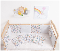 Бортик Крошка Я «Роботы» (32×32 см - 12 шт.) бязь/синтепон Крошка Я