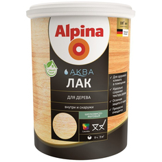 Лак Alpina Аква лак для дерева шелковисто-матовый колеруемый 0,864 л