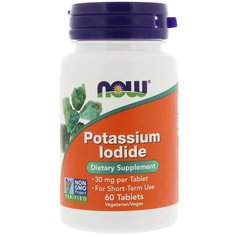 Калий Йодид NOW Potassium Iodide 30 mg таблетки 60 шт.