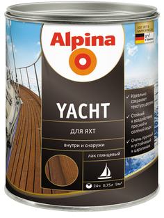 Лак Alpina Yacht GL не колеруемый глянцевый 0,75 л