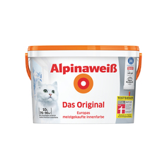 Краска Alpinaweiss высокоукрывистая белоснежная для потолка и стен 10 л