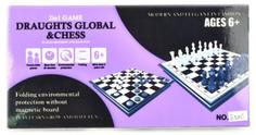 Настольная игра 2 в 1 Наша игрушка Шахматы, шашки, 25х25 см