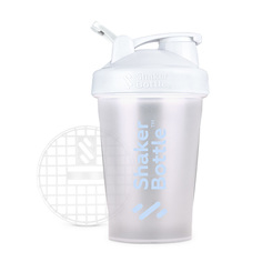 Шейкер ShakerBottle С04, 400 мл, цвет: прозрачный стакан, белая крышка