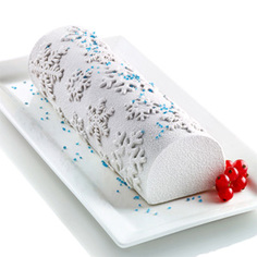 Коврик силиконовый трафарет 3D вкладыш (250х185 мм, СНЕЖИНКИ) Silikomart