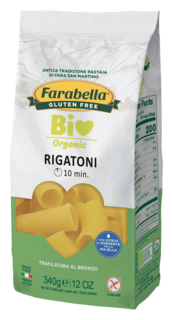 Макаронное изделие Паста Ригатони органическая "Farabella", без глютена, Италия, 340 г.