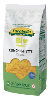 Макаронное изделие Паста Ракушки органическая "Farabella", без глютена, Италия, 340 г.