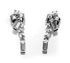 Серьги из бижутерного сплава с кристаллом Moon Paris MB-1705-012