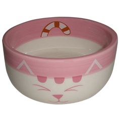 Миска для животных FOXIE Pink Cat розовая керамическая 11,5х11,5х5см 320мл