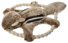 Мягкая игрушка для собак Triol Белка-летяга, коричневая, 30 см