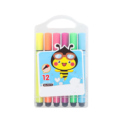 Набор цветных фломастеров на водн осн разн цв 12шт микс 15х7х3см little Rainbow LR-SET-07