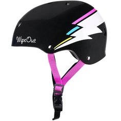 Шлем защитный с фломастерами Wipeout Black Bolt (M 5+) - чёрный