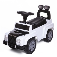 Каталка Baby Care Strong кожа 634 белая