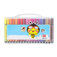 Набор цветных фломастеров на водной основе, 36 шт, 15х20х3 см, little Rainbow LR-SET-09