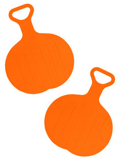 Игровой зимний набор Винтер Ледянка круглая оранжевая - 2 шт.