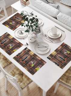 Комплект салфеток JoyArty "Полки с вином" (32х46 см, 4 шт.)