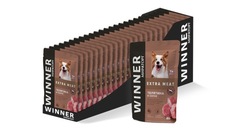 Влажный корм для собак Winner Extra Meat, телятина, 24шт по 85 гр