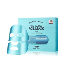 Маска для лица фольгированная увлажняющая BanoBagi Vita Cocktail Aqua Foil Mask 10шт.