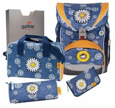 Ранец DerDieDas ErgoFlex "Ромашка" 800г, 5 предметов 8405079S