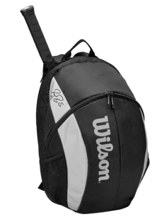 Рюкзак спортивный Wilson Team Backpack с карманом под 2 тен.ракетки, черно-серый