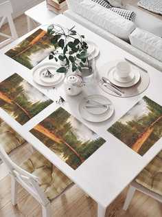 Комплект салфеток JoyArty "Лесная дымка" для сервировки стола (32х46 см, 4 шт.)