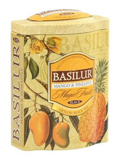 Чай Basilur Волшебные фрукты - Манго и ананас 100 г жестяная банка
