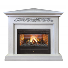 Электрокамин RealFlame Leticia Corner 26 WT, белый с патиной