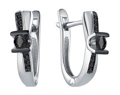 Серьги из белого золота с бриллиантом Империал S0555-205 Imperial