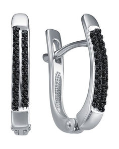 Серьги из белого золота с бриллиантом Империал S0762-205 Imperial