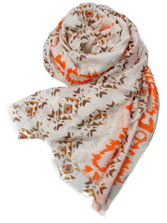 Палантин женский Venera 3400261 белый/коричневый, 100х200 см