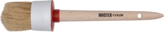 Круглая кисть, натур, щетина, 55% топс, деревянная ручка, d35 мм 30-0404 Master Color