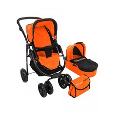 Коляска для куклы 2 в 1 Buggy Boom Amidea 9000 оранжевая