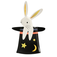 Тарелки в форме кролика в шляпе "Фокусы" Meri Meri