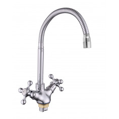 Смеситель для кухни с гайкой KDM-2008AS-061-58р, 1/2" (без подв.) Lucky TAP