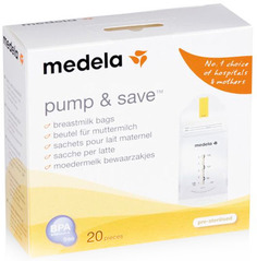 Пакеты для сбора и хранения грудного молока MEDELA Pump&Save, 20 шт. (008.0071)