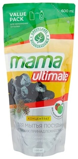 Концентрат для мытья посуды Mama Ultimate уголь запасной блок 400 мл